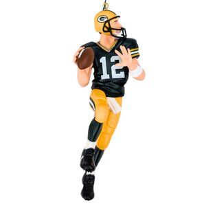Hallmark 2014 Legends Aaron Rodgers Green Bay Packers Christmas Ornament Used
